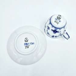 Musselmalet Riflet Espressokop nr. 1-298. sortering 2 