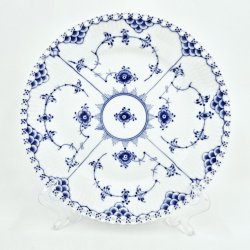 Musselmalet Helblonde Sildetallerken nr. 1-1086. sortering 2 