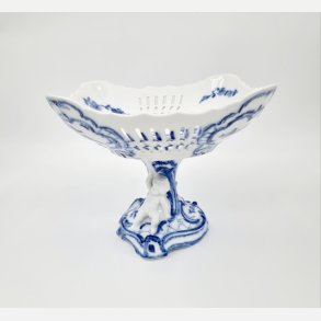 Bl Blomst Svejfet Opsats P Rokokofod nr. 10-1630. sortering 2 Sjlden 