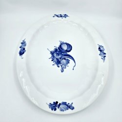 Bl� Blomst Kantet Stort Fad nr. 10-8541. sortering 2 