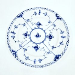 Musselmalet Halvblonde Sildetallerken nr. 1-573. sortering 2 