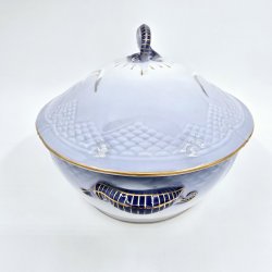 Mgestel Oval Lgfad Med Guldkant nr 6A sortering 1 Sjlden  