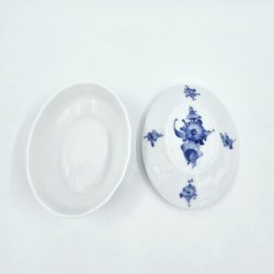 Bl Blomst Kantet Skl Med Lg nr. 10-8600. sortering 1 Sjlden