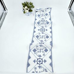 Musselmalet Halvblonde Hndbroderet Lber  