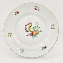 Saksisk Blomst Frokosttallerken nr. 26. sortering 1 