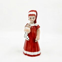 Royal Copenhagen Figur Pige Med Julesok nr. 092. sortering 1