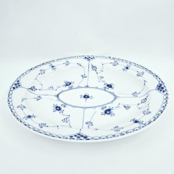 Musselmalet Halvblonde Riflet fad nr. 1-533. sorterin 1  