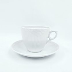 Hvid Halvblonde Kaffekop nr. 072. Sortering 2 