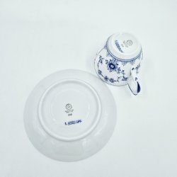 Musselmalet Riflet Espressokop nr. 054. sortering 1 