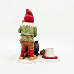 Firkl�veren Figur Nisse Lysestage Med Gryde 