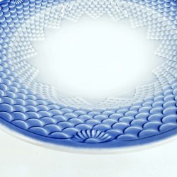 Bl Tone Dyb Tallerken nr. 714 / 1008. sortering 1 Hotelporceln  