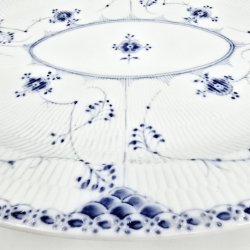 Musselmalet Halvblonde StortOvalt fad nr. 1-629. sortering 2  