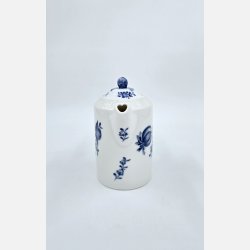 Bl Blomst Flettet Lille Kaffekande nr. 10-8030. Sortering 2 Sjlden  