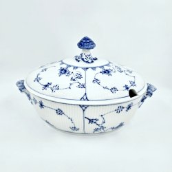 Musselmalet Riflet Terrin nr. 1-214. sortering 2 