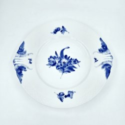 Bl� Blomst Flettet Rundt Fad nr. 10-8162. sortering 1 