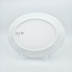 Musselmalet Halvblonde Ovalt Fad nr. 1-532. sorterin 1  