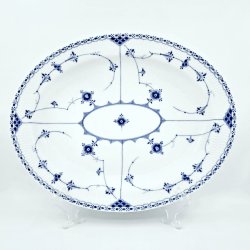 Musselmalet Halvblonde Ovalt Fad nr. 1-534. sortering 1  