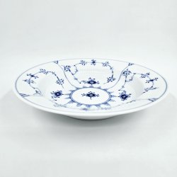 Musselmalet Riflet Dyb Tallerken nr. 604. sortering 1