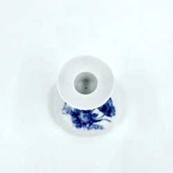 Bl� Blomst Svejfet Lysestage nr. 10-1711. sortering 2 