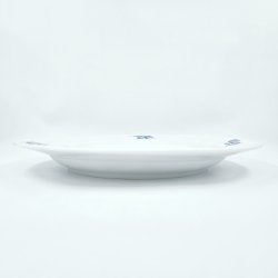 Bl� Blomst Kantet Stort Rundt Fad nr. 10-8544. sortering 1 Sj�ldent 