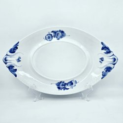 Bl� Blomst Flettet Terrin &amp; Underfad nr. 10-8134. sortering 3  