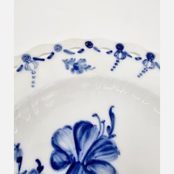 Bl Blomst Helblonde Middagstallerken nr. 10-1746. sortering 1 Sjlden 