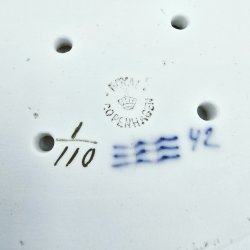 Musselmalet Riflet Dryp Rist nr. 1-110. sortering 3  