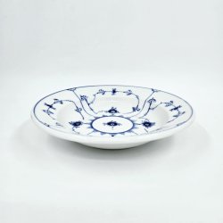 Musselmalet Riflet Dyb Tallerken nr. 1-500. sortering 1 Hotelporceln 