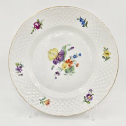 Saksisk Blomst Frokosttallerken nr. 26. sortering 1 