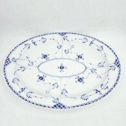 Musselmalet Halvblonde StortOvalt fad nr. 1-629. sortering 2  