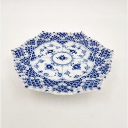 Musselmalet Helblonde Kage / Sidetallerken nr. 1-1144. sortering 1 