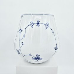 Musselmalet Riflet Vase nr. 681. sortering 2 