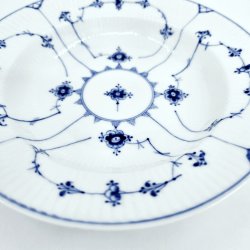 Musselmalet Riflet Dyb Tallerken nr. 1-169. sortering 1 