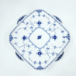 Musselmalet Halvblonde Firkantet Tallerken nr. 720. sortering 2