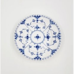 Musselmalet Helblonde Sidetallerken nr. 1-1088. sortering 3 