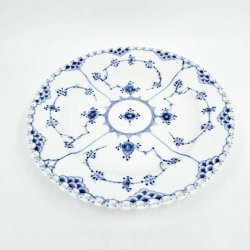 Musselmalet Helblonde Middagstallerken nr. 1-1084. sortering 2 