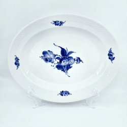Bl� Blomst Flettet Ovalt Fad�nr. 10-8275. sortering 1  