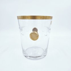 Mgeglas Isspand Med Guldkant Sjlden 