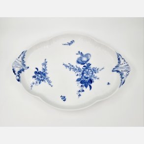 Bl Blomst Svejfet Stort Fad nr. 10-1692. sortering 1 Sjlden 