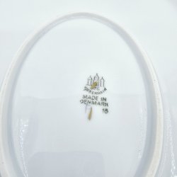 Mgestel Stort Ovalt Fad nr. 15 Med Guldkant 2 sortering  