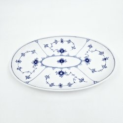 Musselmalet Riflet Oval asiet nr. 356. sortering 2 