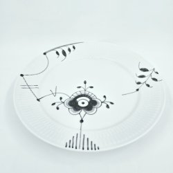 Sort Mega Riflet Middagstallerken nr. 627. sortering 1  