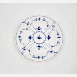 Musselmalet Riflet Middagstallerken nr. 1-183. sortering 1