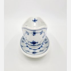 Musselmalet Riflet Hotel / Jern Porceln Sovseskl nr. 1-2257. sortering 2