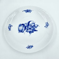 Bl� Blomst Flettet Rundt Fad nr. 10-8212. sortering 1 