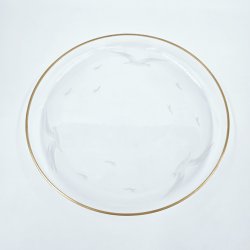 Mgeglas Lagkagefad Med Guldkant  