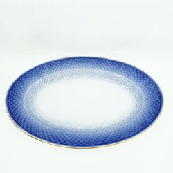 Bl Tone Ovalt Fad Med Guldkant nr. 15. sortering 2 