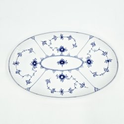 Musselmalet Riflet Oval asiet nr. 356. sortering 2 