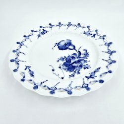 Bl Blomst Helblonde Middagstallerken nr. 10-1746. sortering 2 Sjlden  