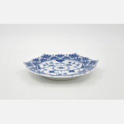 Musselmalet Helblonde Kage / Sidetallerken nr. 1-1144. sortering 1 